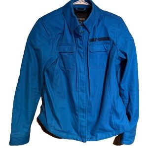 Harley-Davidson Royal Blue Lightweight Shirt Jacket with Chest Pockets